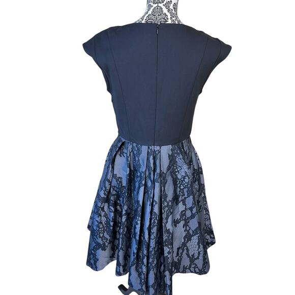 French Connection Milly Dress Sleeveless Lace Pleated Petticoat Pockets Size 10 - Picture 2 of 11